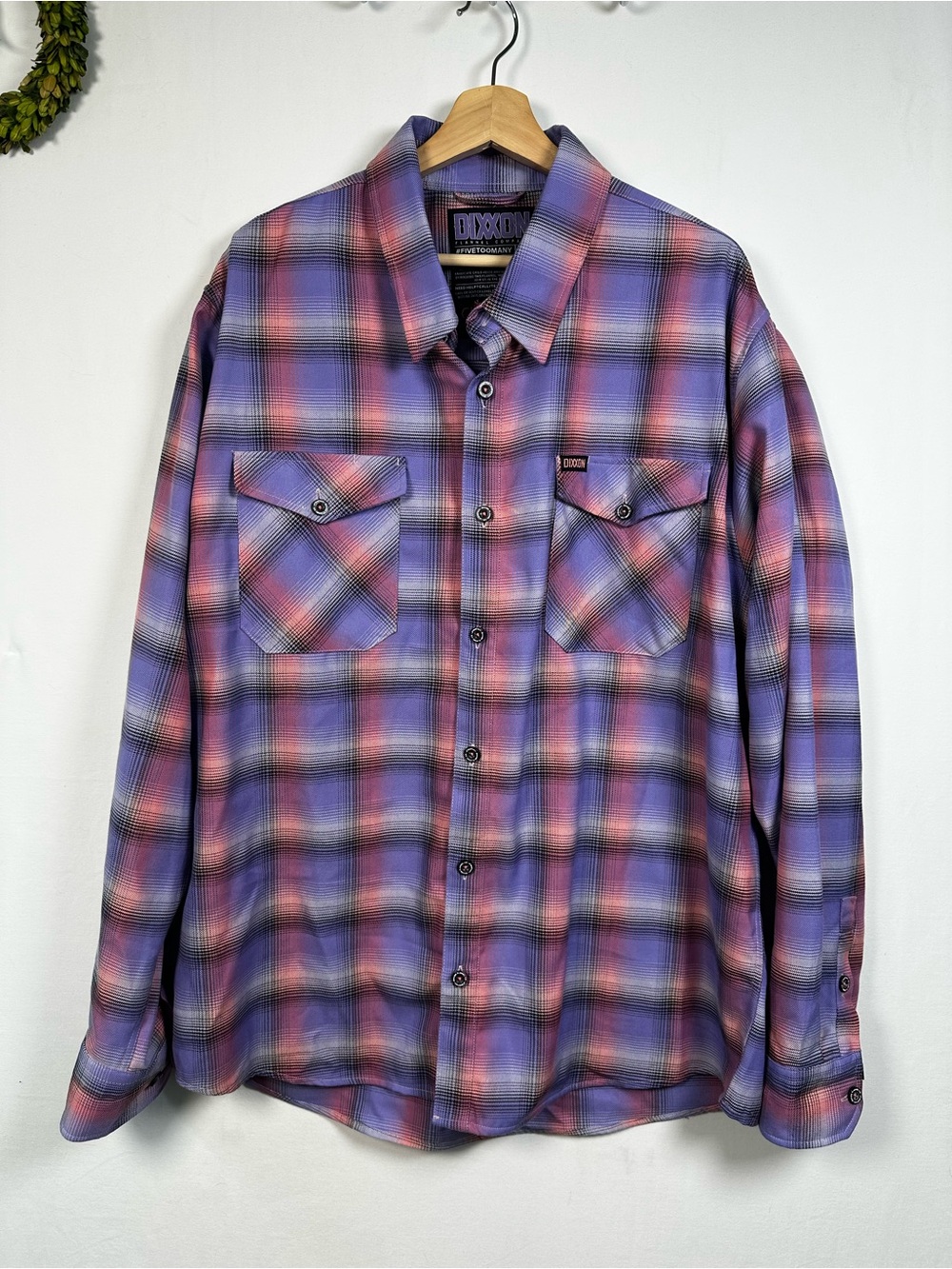 DIXXON Childhelp Day Of Hope Button Front Long Sleeve Shirt Size 2X Men's